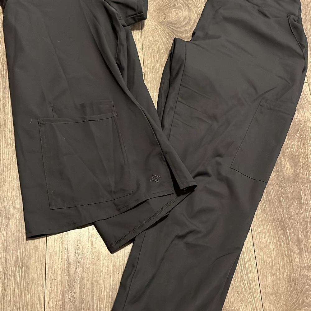 Pewter grey jogger med couture med top small bottoms